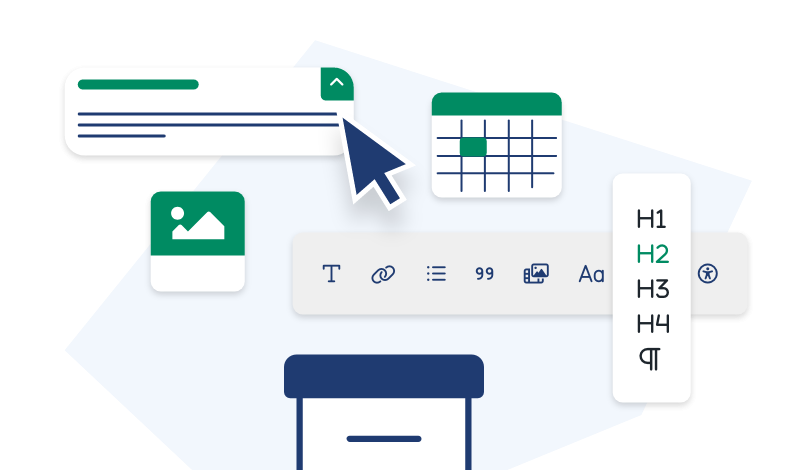Graphical representation of the templated website