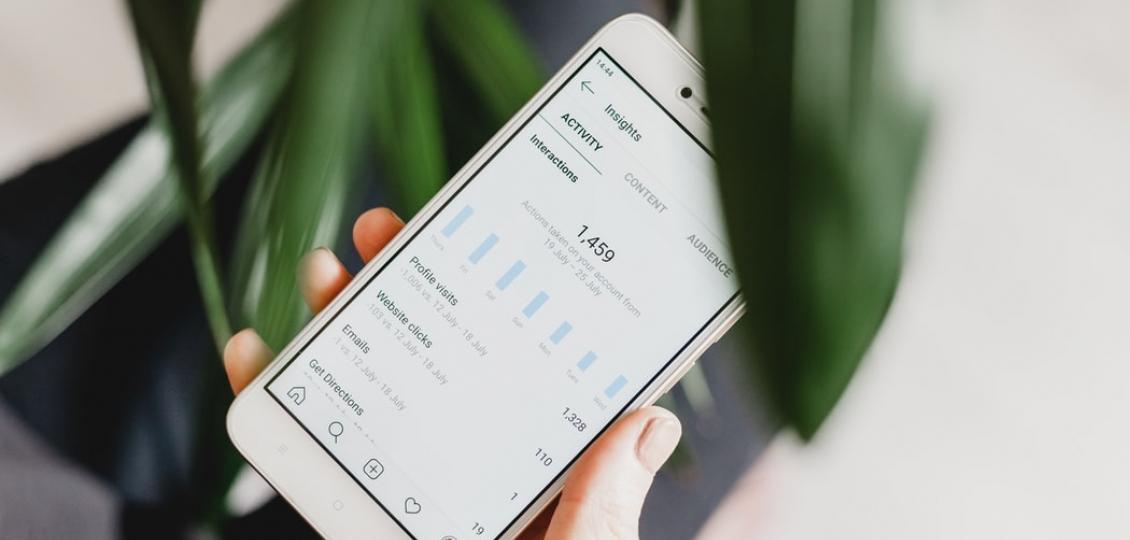 Smartphone with engagement activity showing on the screen