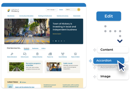 Municipal Website Template Screenshot and Graphics