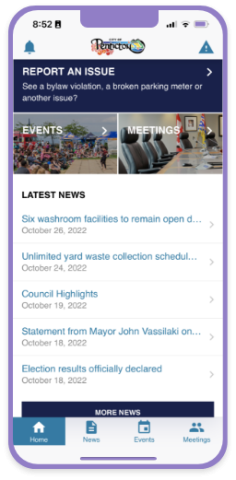 Homescreen on CiviKit App