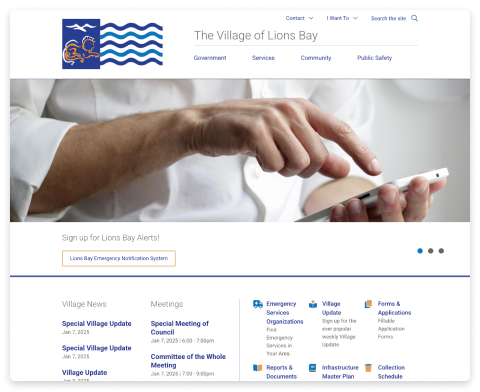Lions Bay Municipal Website Portfolio