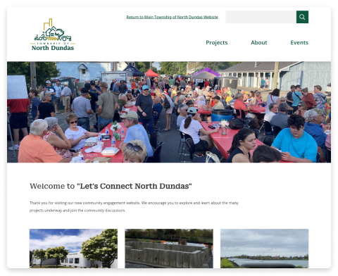 North Dundas Engagement Platform Homepage